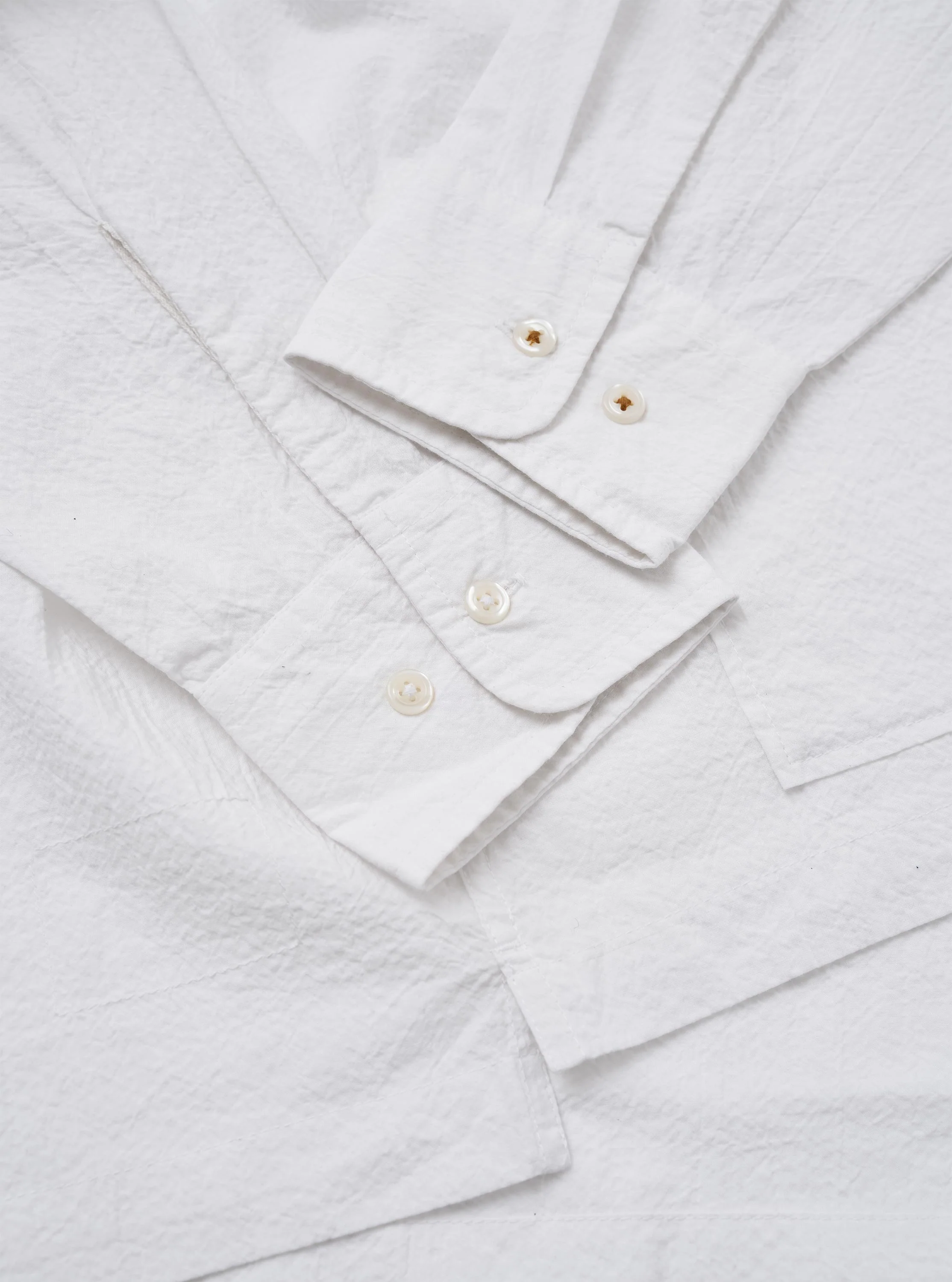 White Seersucker Double Lucky Shirt - Image 6
