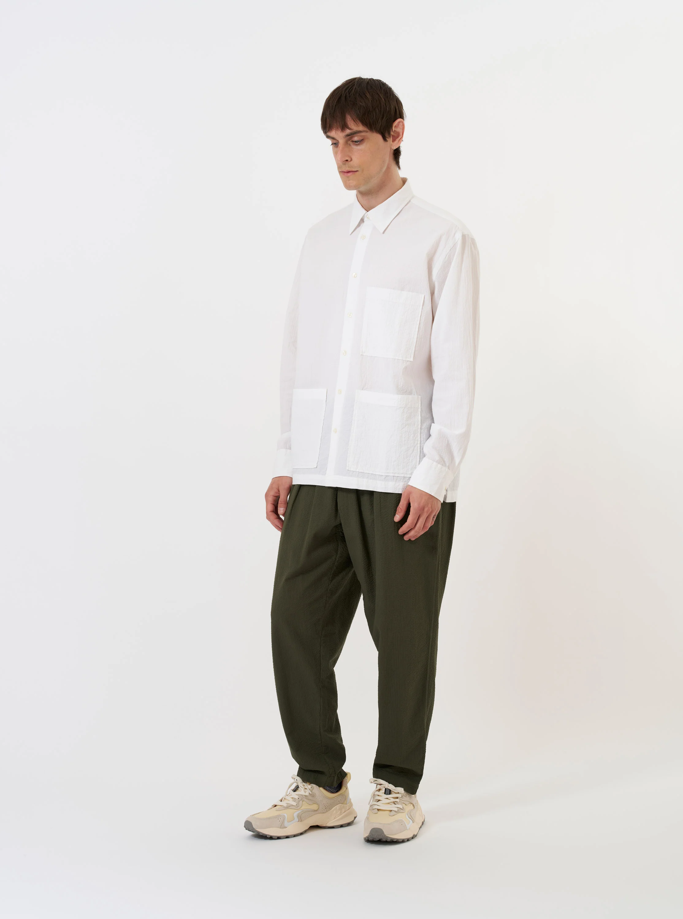 White Seersucker Double Lucky Shirt - Image 7