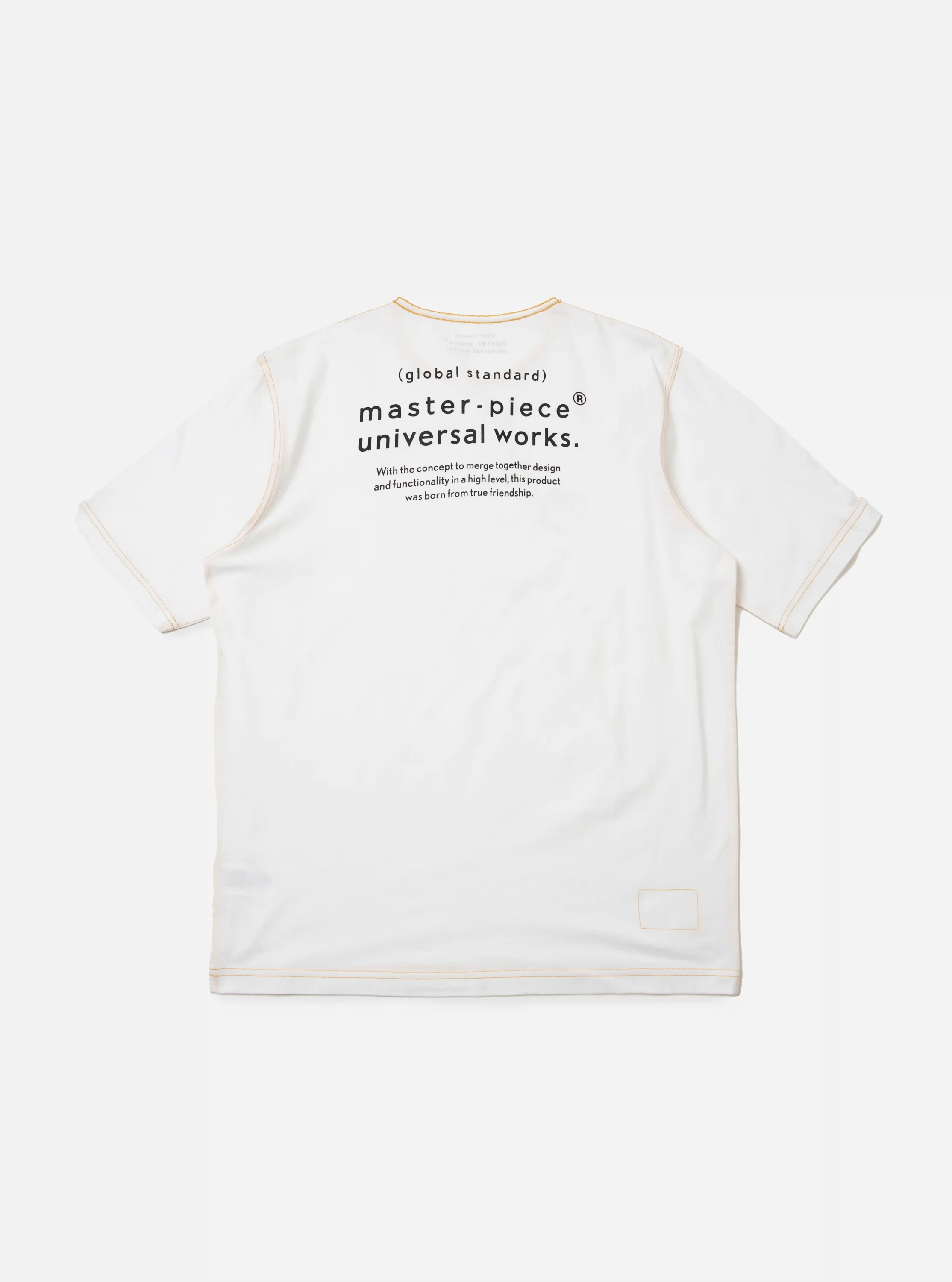 master-piece x Universal Works White Single Jersey Print Tee - Image 5