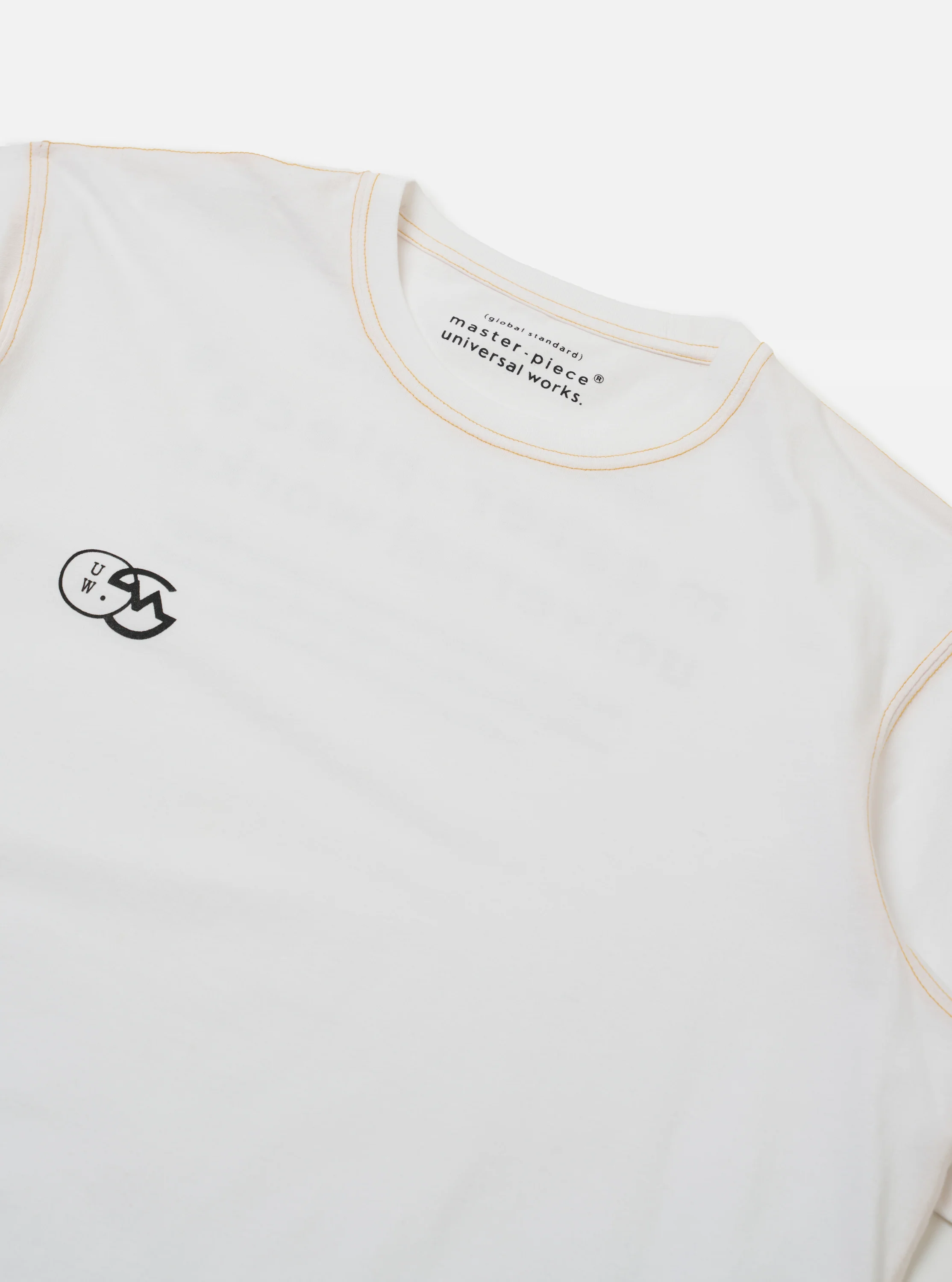 master-piece x Universal Works White Single Jersey Print Tee - Image 6
