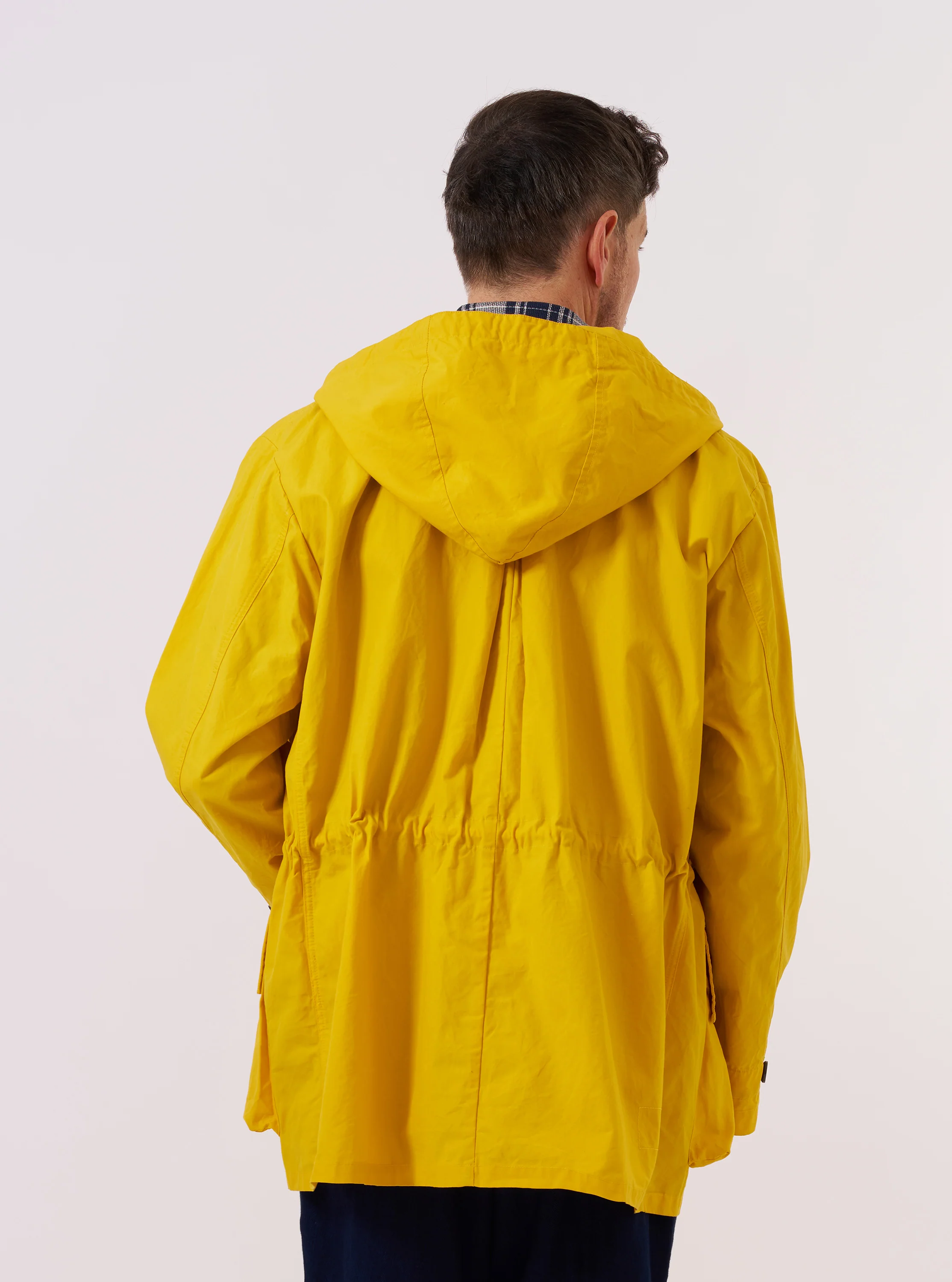 Yellow British Wax Cotton Boston Parka - Image 3