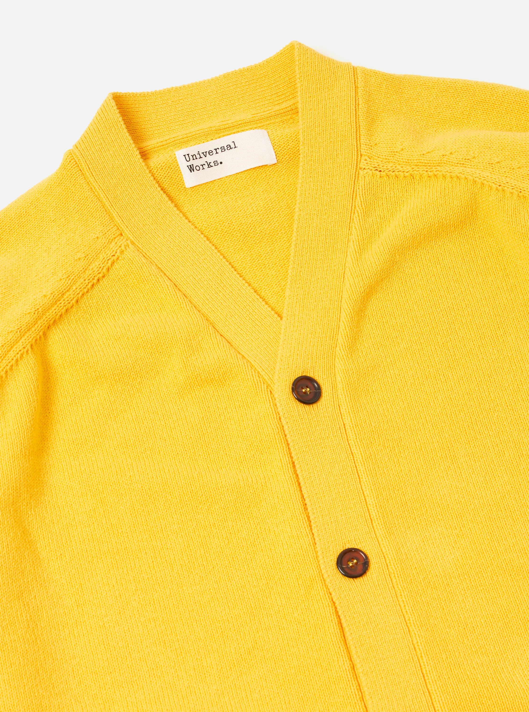 Yellow Eco Cotton Knit Pocket David Cardigan - Image 6